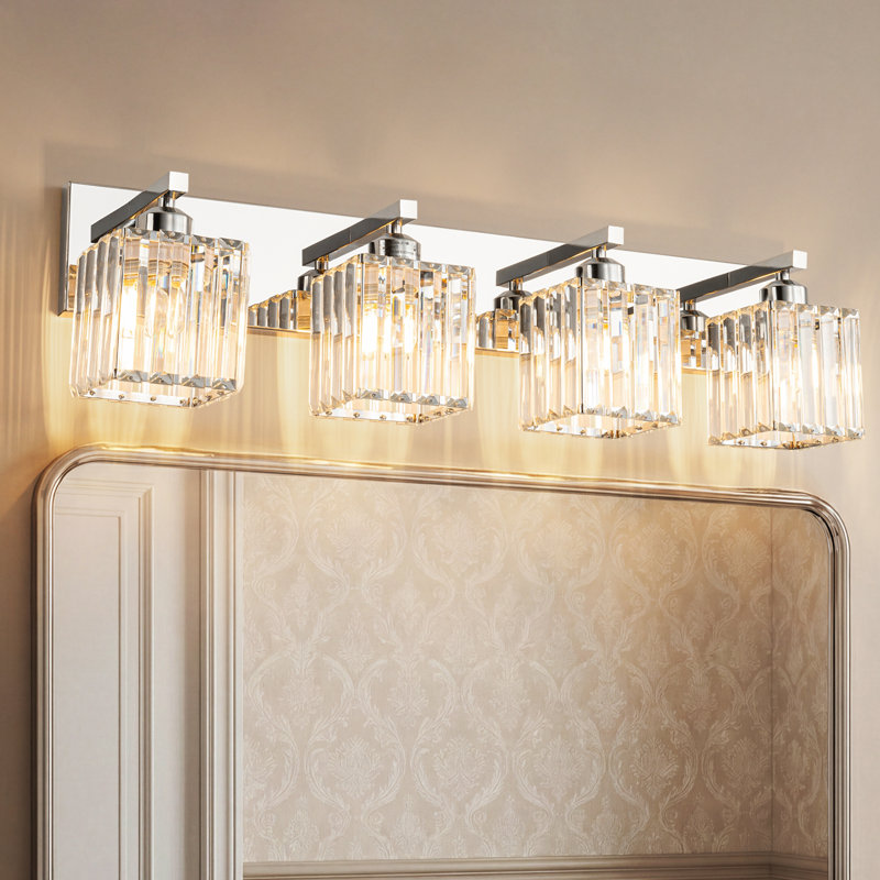 Lanceton Dimmable Vanity Light, Chrome, 4 Lights
