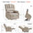 Power Recliner Lift Chair with Heat and Vibration Massage, Fabric-1920206046