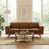 Coffee Brown Faux Leather