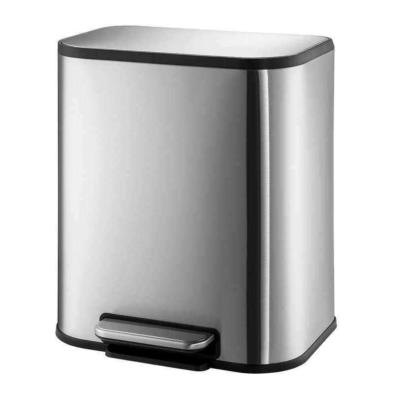 Poubelle rectangulaire 5,3 gallons en acier inoxydable 5,3 gallons