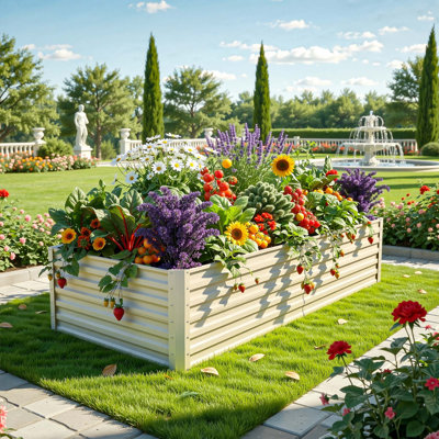 Ensemble de grand lit de jardin surélevé galvanisé 6X3x2ft avec gants