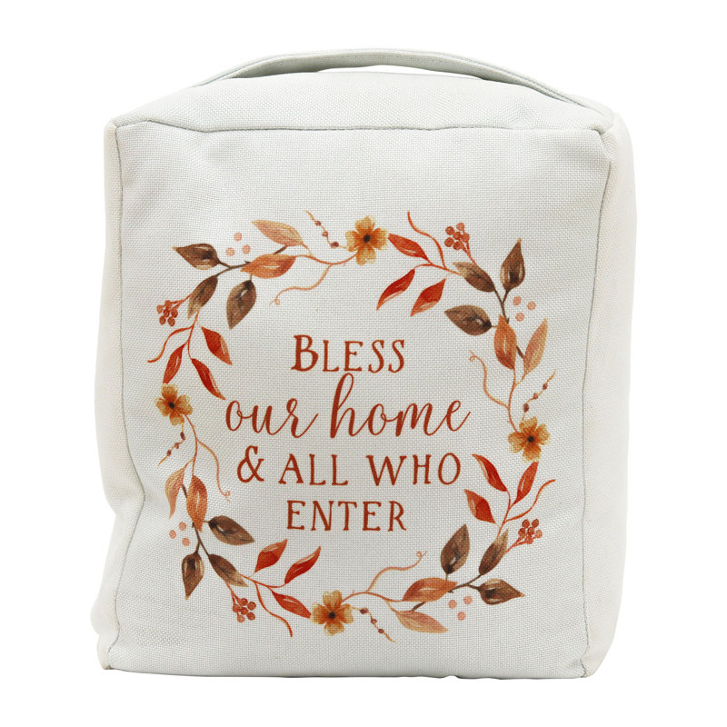 Butoir de porte en tissu Bless Our Home And All Who Entrée