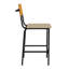 Tabouret de comptoir, finition noire