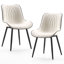 Chaise d'appoint moderne en similicuir avec pieds en métal-1561762508