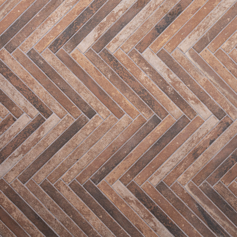 Carrelage mural en porcelaine mat 2 po x 18 po Montello, Rouge