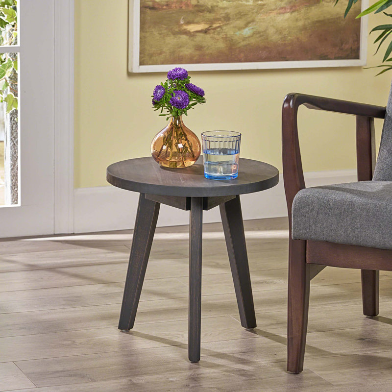 Side Table for Small Spaces, Dark Gray