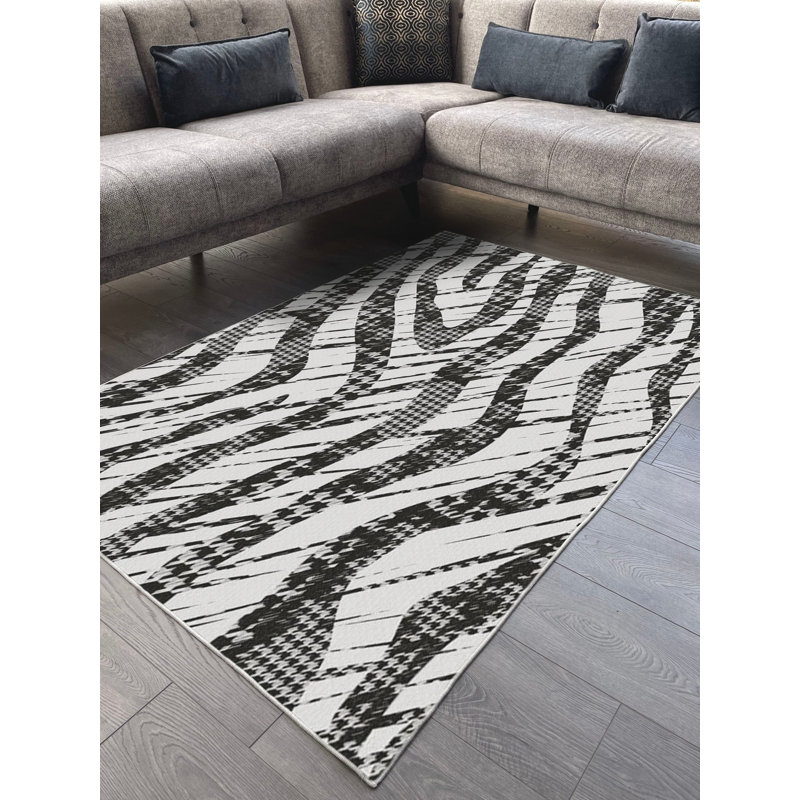 Tapis en coton Taliyah, Rectangle 2 pi 7 po x 4 pi 11 po