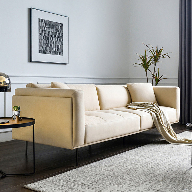 100% Polyester Modular Sofa cushion couch, 3, 31.5" H x 98.43" W x 36.22" D, White