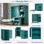 Lit escamotable simple avec bureau roulant, armoire de rangement et bibliothèque-21145018