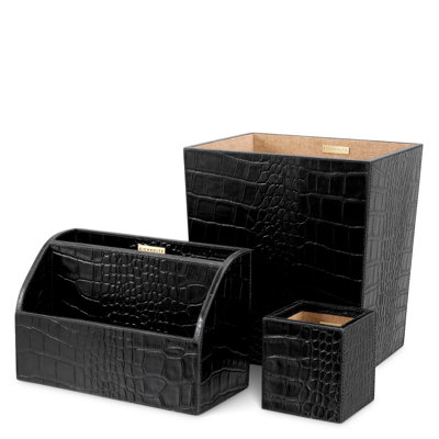 Scaleo Leather Desk Organizer Set