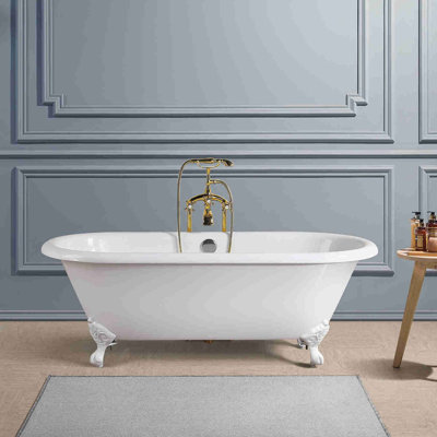 Kensington 66'' x 31.5'' Freestanding Soaking Porcelain Bathtub