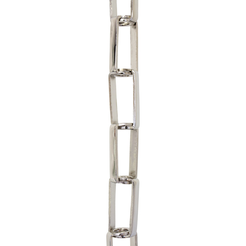 Welded Link Chain or Chain Break, Polished Nickel, 36”H x 0.79”W x 0.08”D