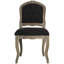Chaise d'appoint capitonnée fleurie en chêne rustique Fleur-19072351