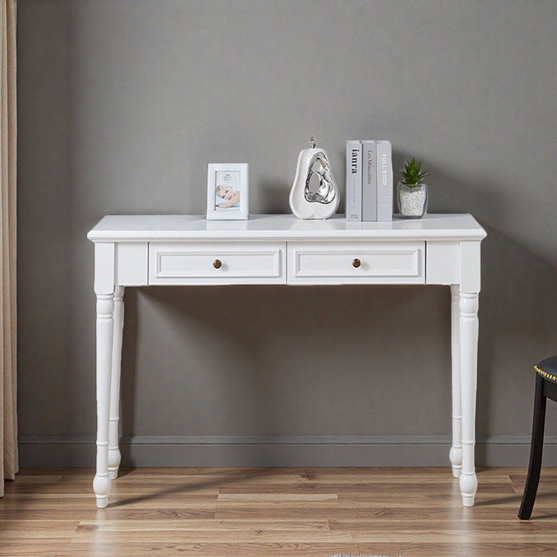 Bureau de 13,77 pouces de profondeur American-style, H 29,92 po x l 39,37 po x P 13,77 po, Blanc