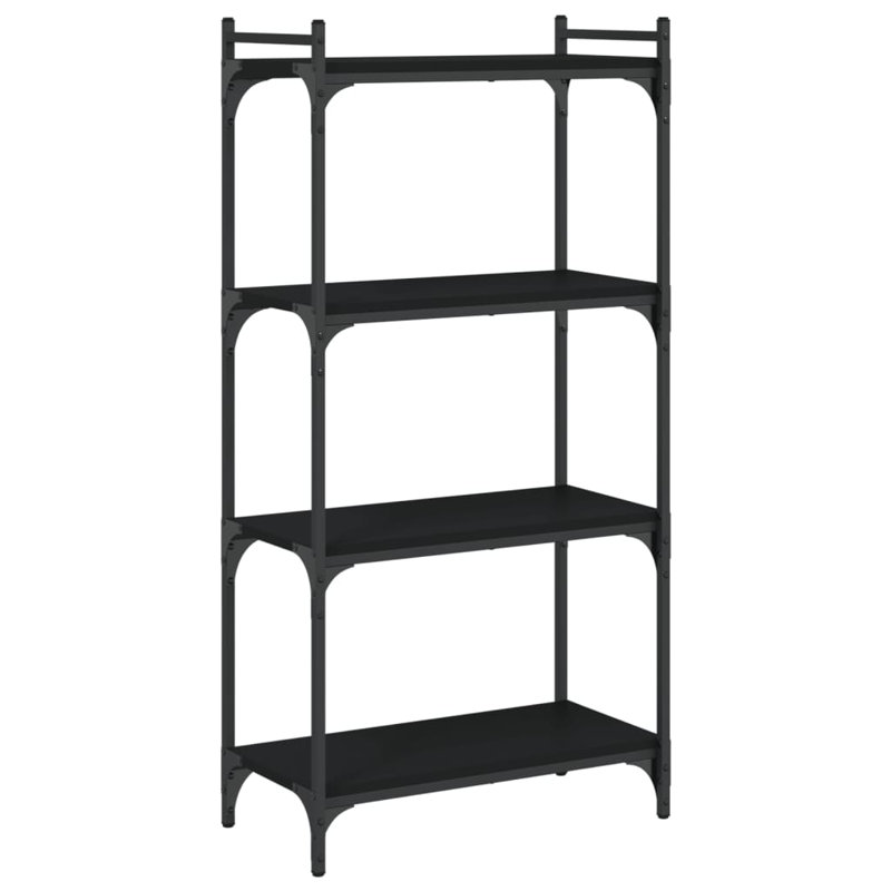 Bibliothèque étagère Tymarius, Noir, (4 tablettes) H 47 po x l 24 po x P 12 po