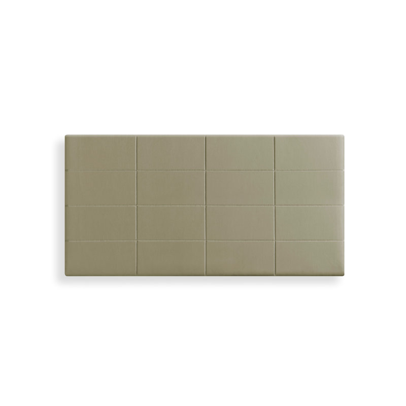 Raglen Upholstered Velvet Panel Headboard, Single (3'), Taupe
