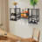 Ellian Wine Bottle & Glass Rack Black