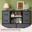 Commode haute moderne à grande capacité avec tablettes pour une organisation polyvalente-11406869