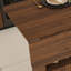 Table pliante multifonctionnelle avec tablettes et roulettes de rangement, table de salle à manger pliable de 47 pouces pour les petits espaces, bureau compact pour la cuisine, dortoir, bureau (noyer)