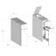 Armoire de salle de bain moderne moderne, 2 tiroirs et tablettes multiples, 23,6 po x 21,7 po x 7,9 po | 100% panneau de particules enduit de mélamine, glissières de tiroir télescopiques | Entièrement assemblé, fixation murale, conception élégante pour les espaces organisés