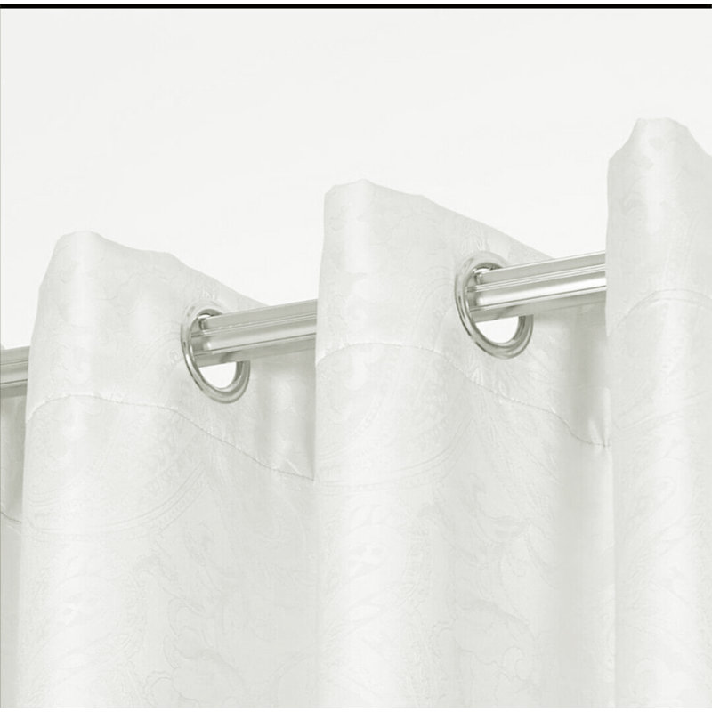 Semi Sheer Curtain Pair, White, 168 W x 228 D cm