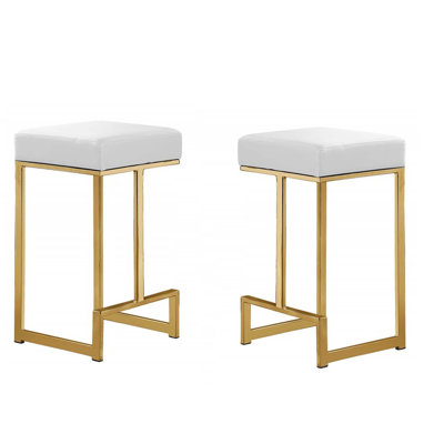 Ensemble de tabourets de bar en métal sans dossier Modern