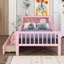 Lit plateforme simple pour enfant avec support de tête de lit, deux tiroirs sous le lit, trois barrières de sécurité pour plus de sécurité-1672525583