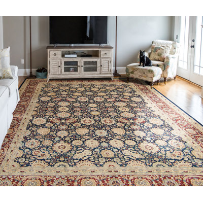 Tapis de la zone en laine 9 pi x 12 po "one-of-kind" à la main noué la 2010 Maly