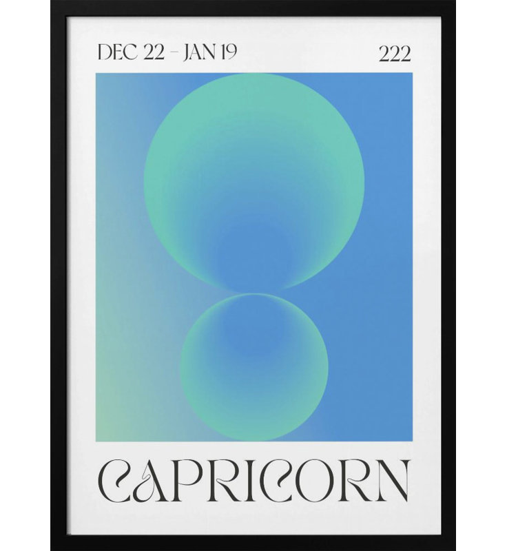 "Pop Art & Retro" Capricorn "par Valeria Castillo, reproduction d'art encadrée, H 40 po x l 30 po