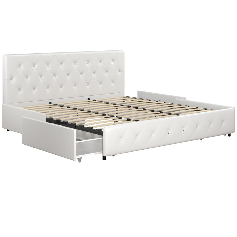 Upholstered Storage Bed, Kingsize (5'), Black
