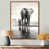 Toile brune avec cadre flottant