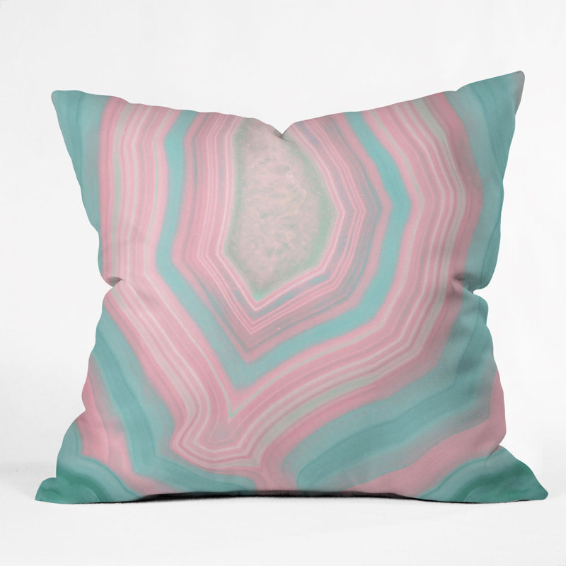 Emanuela Carratoni Flou Agate Throw Pillow, 18" x 18"