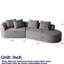 Canapé modulaire rembourré 4 places moderne, canapé incurvé en chenille de 112 pouces avec coussins décoratifs, texture douce et lisse, support en mousse haute résilience, siège spacieux sans nuage pour le cinéma-2063013636-2063013635