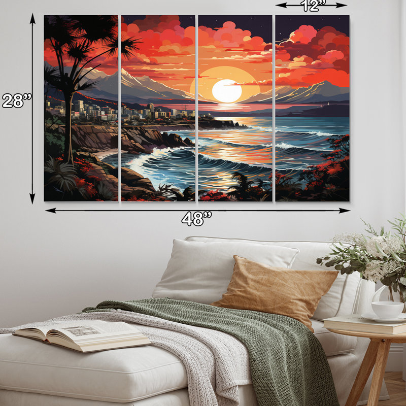 Coastal Cities & Countries Wall Decor on Metal