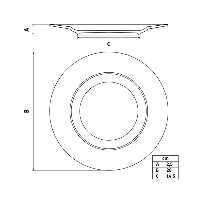 28cm Porcelain Dinner Plate