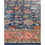Tapis unique noué à la main bleu clair 9 pi 1 po x 11 pi 9 po Raffin