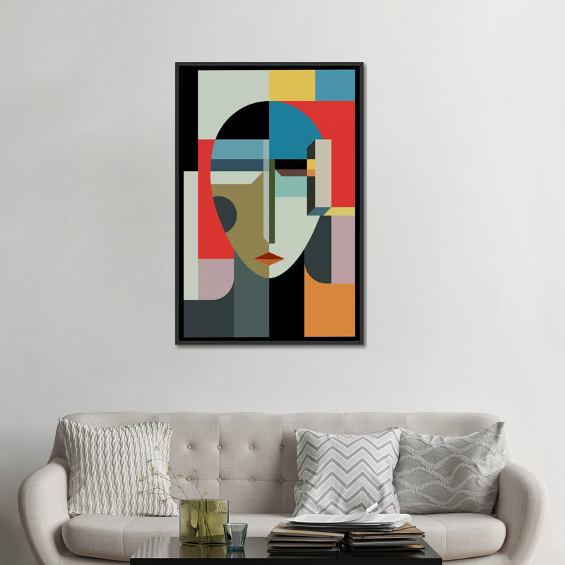 «Woman of When», reproduction d'impression sur toile, H 26 po x l 18 po x P 1,5 po, Toile avec cadre noir, Pas de tapis
