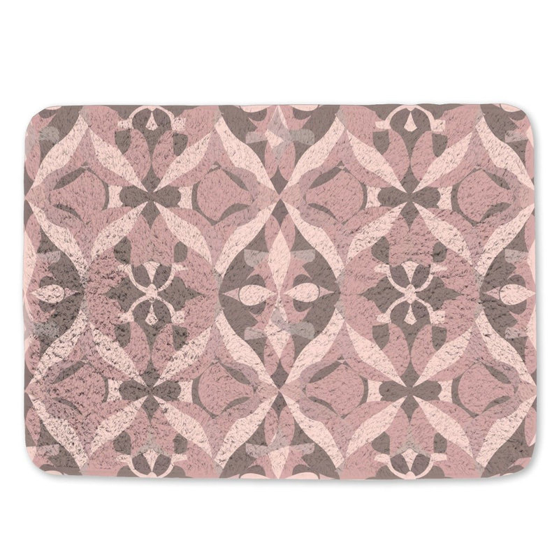 Delessite Microfiber / Microsuede Non-Slip Bath Mat, 17"W x 24"L