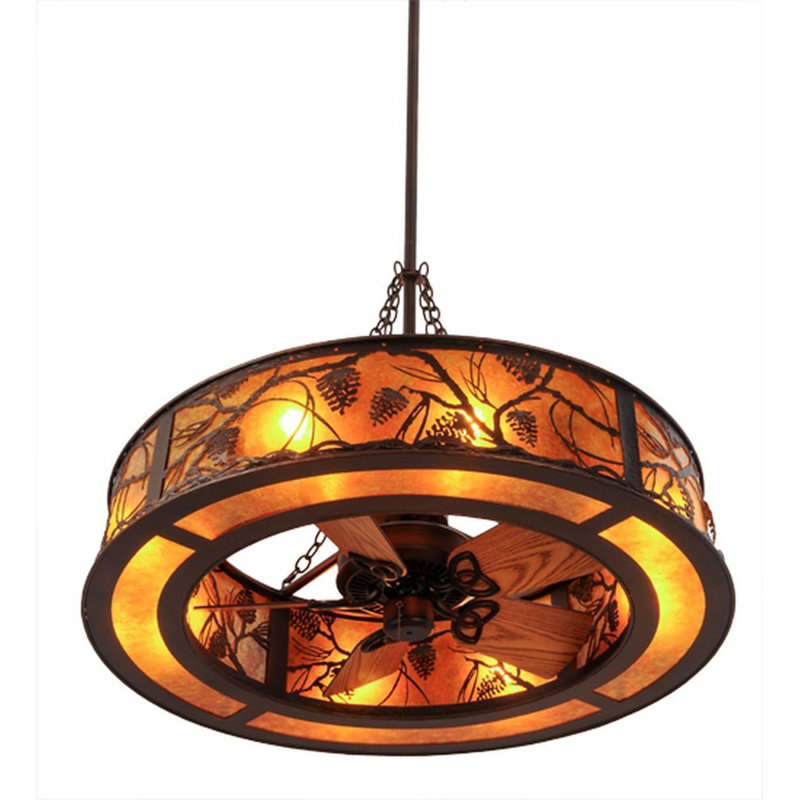 Whispering Pines Downrod Ceiling Fan