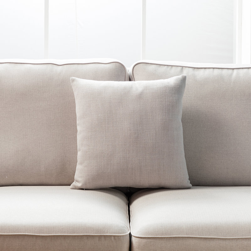 Coussin SEATTLE SOLID, Beige, 18 po x 18 po, Polyester