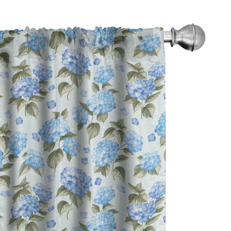 Flower Semi-Sheer Rod Pocket Curtain Panels, 28" x 84"