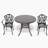 3-Piece Set Of Cast Aluminum Patio Furniture With  Cushions