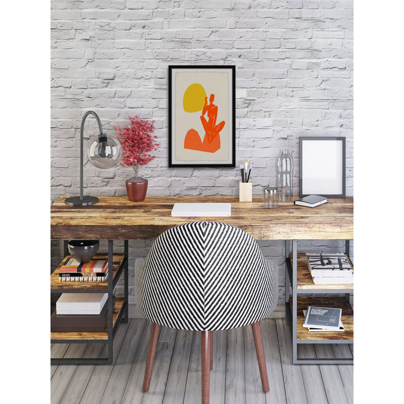 ''Stone Squat'' Framed Print, 12" H x 8" W x 1.5" D