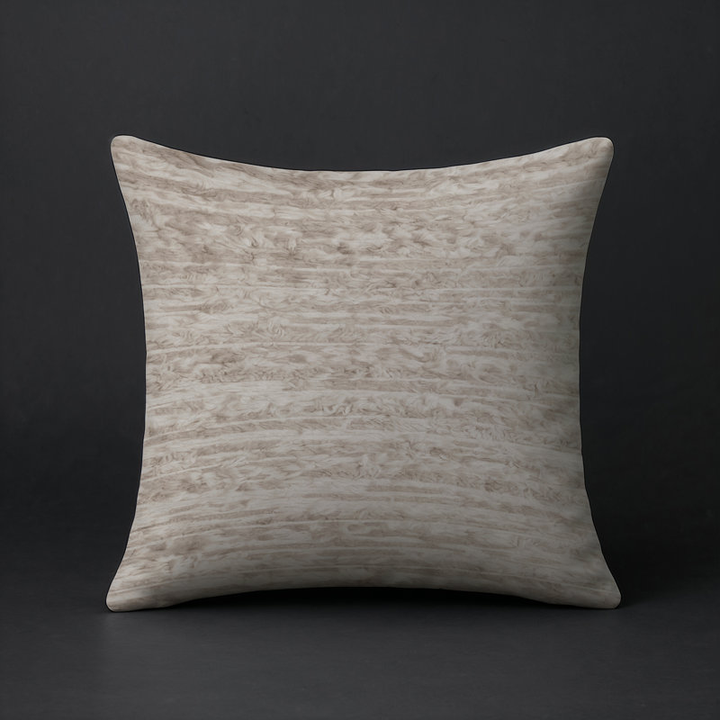 Coussin décoratif intérieur et extérieur Modern, Beige / taupe / ivoire abstrait, Carré 16 po
