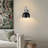 Albana 11.4''H Black Brushed Nickel Wall Sconce with Dome Shade