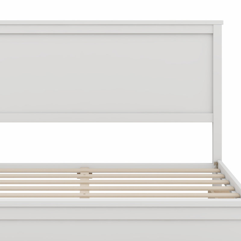 Base de lit avec tiroirs, lit plateforme avec support à lattes en bois Modern