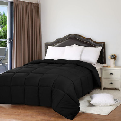 Édredon pour grand lit, housse de couette toutes saisons, édredon de lit en duvet synthétique avec languettes d'angle, lavable à la machine