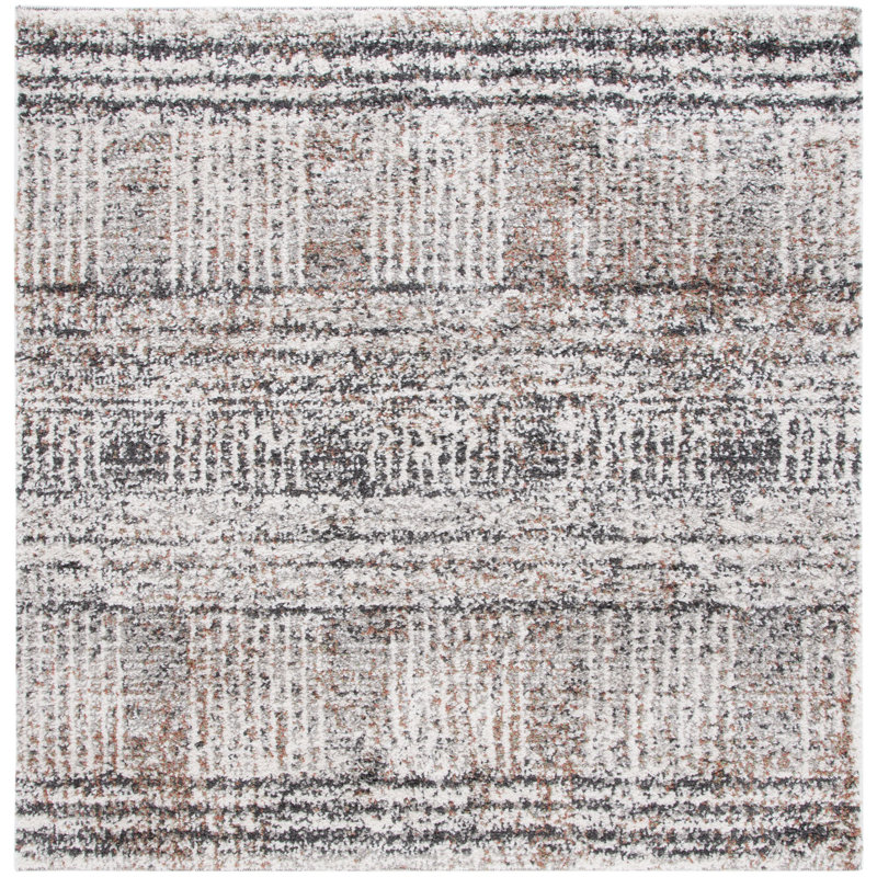 Jericho Shag Performance Abstract Rug, Square 6'7"