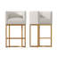 Tabouret de bar moderne, tabourets de bar à hauteur de comptoir, cuir de polyuréthane noir avec pieds en métal doré-875721303-875721301-875721302