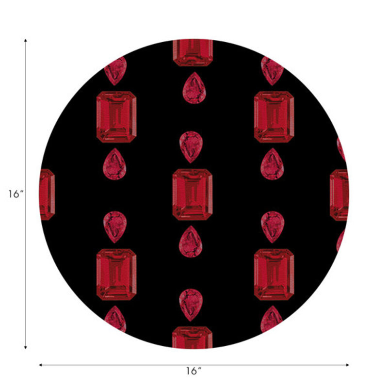 Napperon Gem Rubys, Rubis, Noir